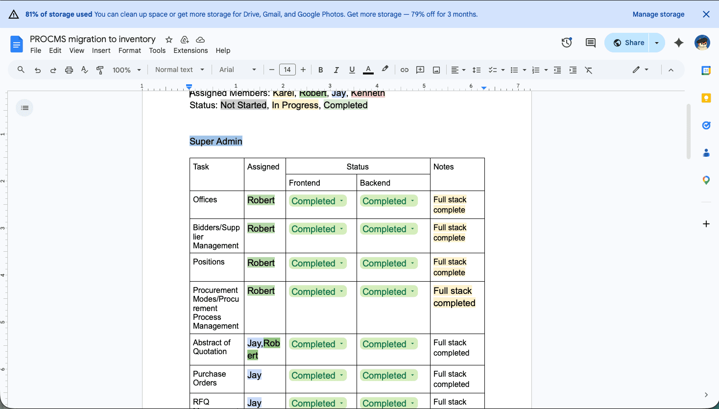 Code editor showing the PSMS repository structure and new modules